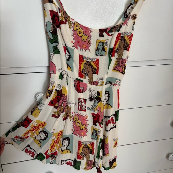 Reformation Comic Print Mini Dress - Multicolor - Picture 6 of 8